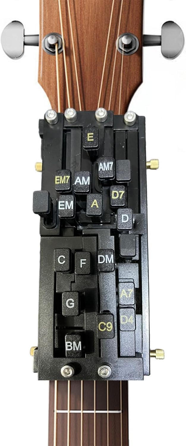 Gitarren-Akkordpresser, Gitarren-Akkord-Trainer für Anfänger, Akkord-Lernsystem, Gitarren-Lernwerkze
