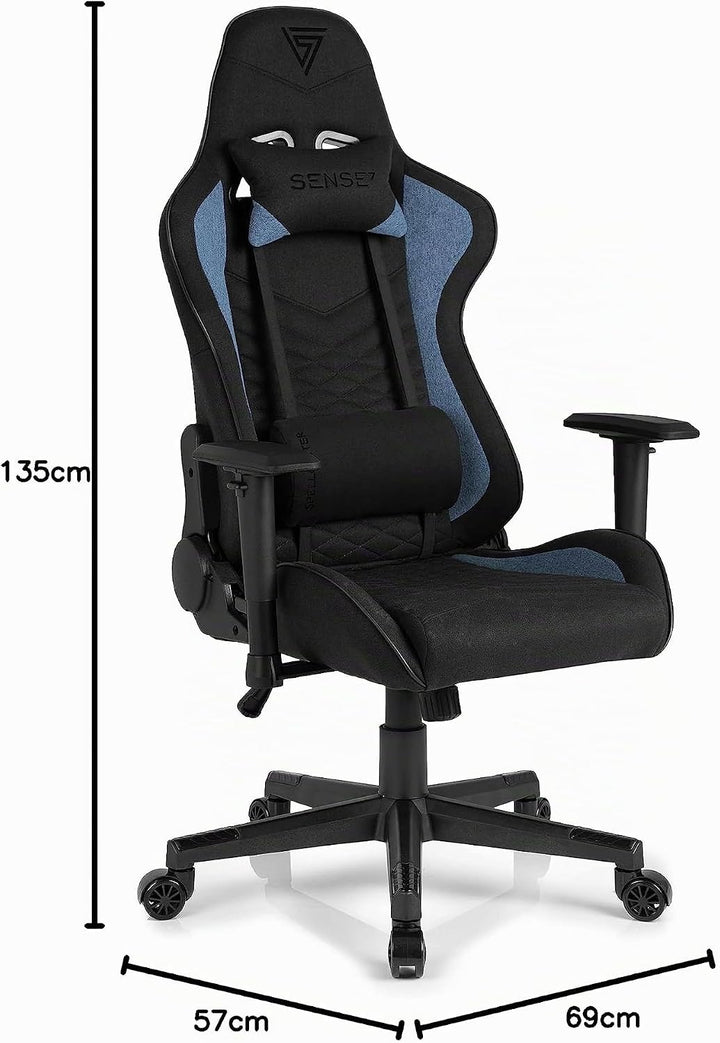 SENSE7 Gaming Stuhl Spellcaster, ergonomischer Gaming Sessel mit verstellbaren Lendenkissen Einstell
