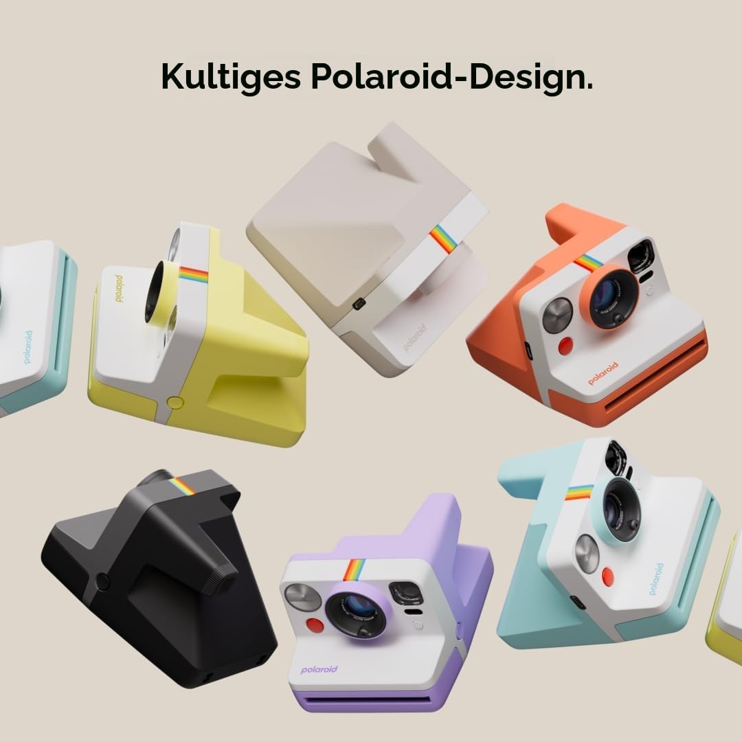 Polaroid Now 3rd Generation I-Type Sofortbildkamera, Gelb, nur Kamera, kein Film (9158) | Now Gen 3,