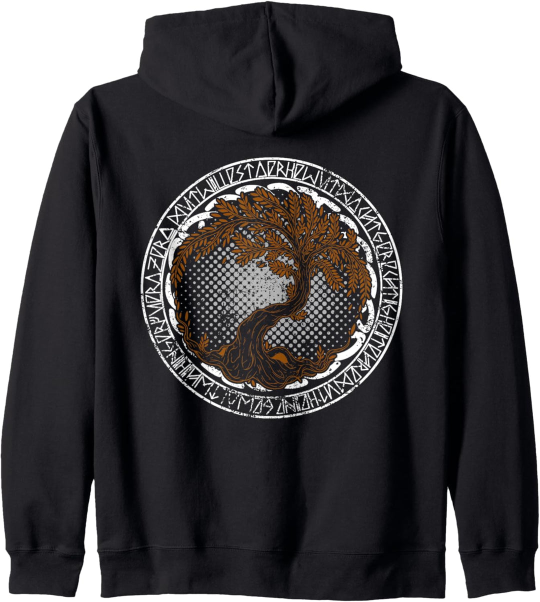 Yggdrasil Weltenesche, Baum des Lebens, Wikinger Midgard, Kapuzenjacke
