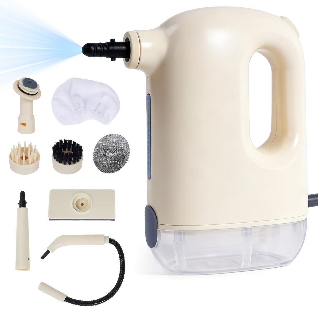 Dampfreiniger Tragbarer Dampfreiniger Handgerät 1200W 300ML Wassertank 3 Bar Dampfdruck mit 5 Arten