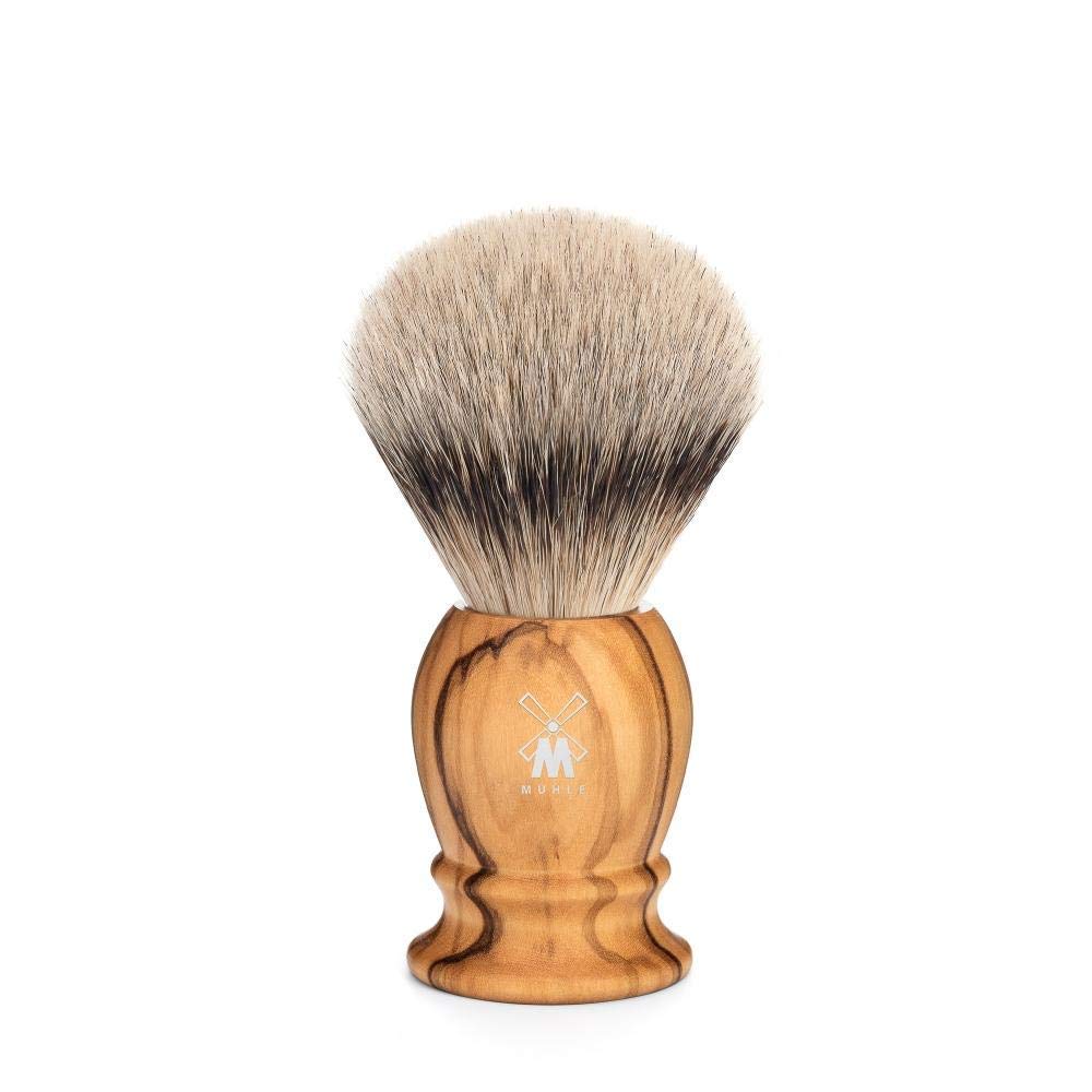 MÜHLE CLASSIC Silvertip Dachshaar Luxury Natural Rasierpinsel Large Olivenholz, Large Olivenholz