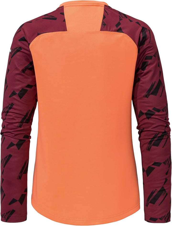 Schöffel Damen Longsleeve Lakata Trail L, atmungsaktives MTB Shirt, Fahrradtrikot mit 4-Wege Stretch