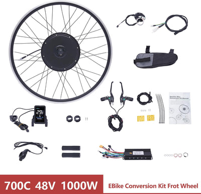 WSIKGHU Ebike Umbausatz Motor für Fahrrad 1000W 48V E-Bike Umrüstkit Vorder-/Hinterrad E-Bike Antrie