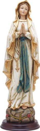 Madonna, Madonna Lourdes, Holzoptik, Höhe 30cm