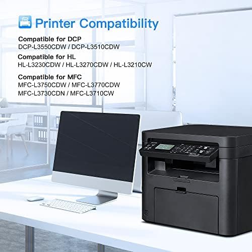 LxTek TN247 TN-247BK Tonerkartusche Kompatibel für Brother TN-243CMYK TN-243 TN243 TN-247 für Toner