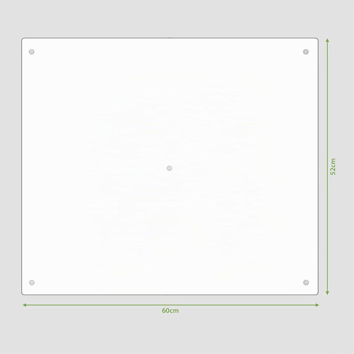 banjado® Herdabdeckplatte Glas 1-teilig 60x52 cm/Schneidebrett Herdabdeckung mit Motiv Kräuter/Herda