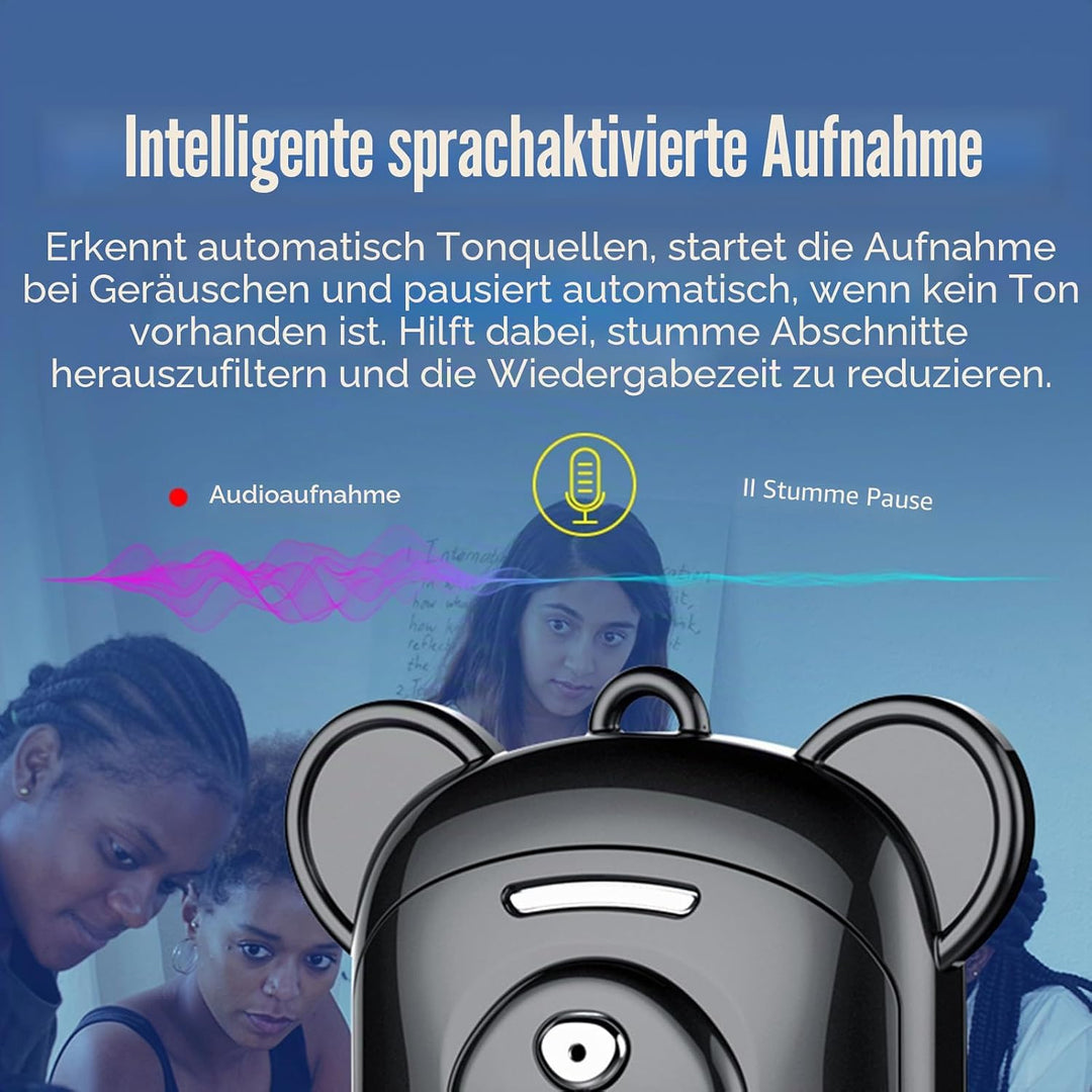Digitaler Diktiergerät, Sprachaufzeichnungsgerät, Versteckt Getragenes Diktiergerät mit Rauschunterd