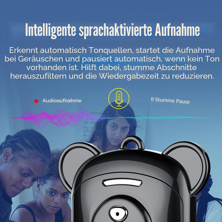 Digitaler Diktiergerät, Sprachaufzeichnungsgerät, Versteckt Getragenes Diktiergerät mit Rauschunterd
