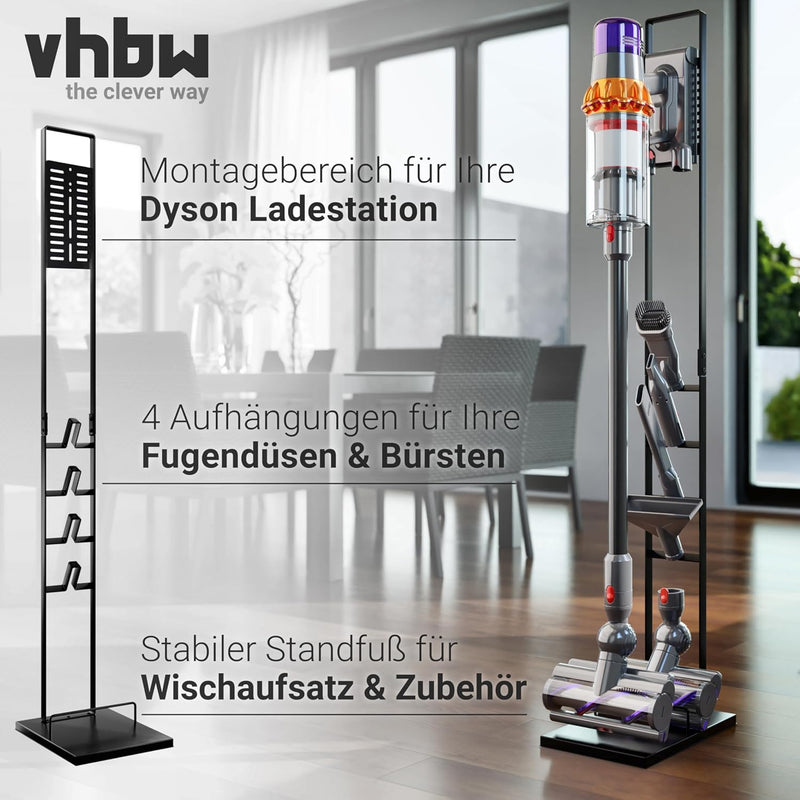 vhbw Ständer als stabile Halterung Zubehör kompatibel mit Dyson Akku-Staubsauger V15 Detect Absolute