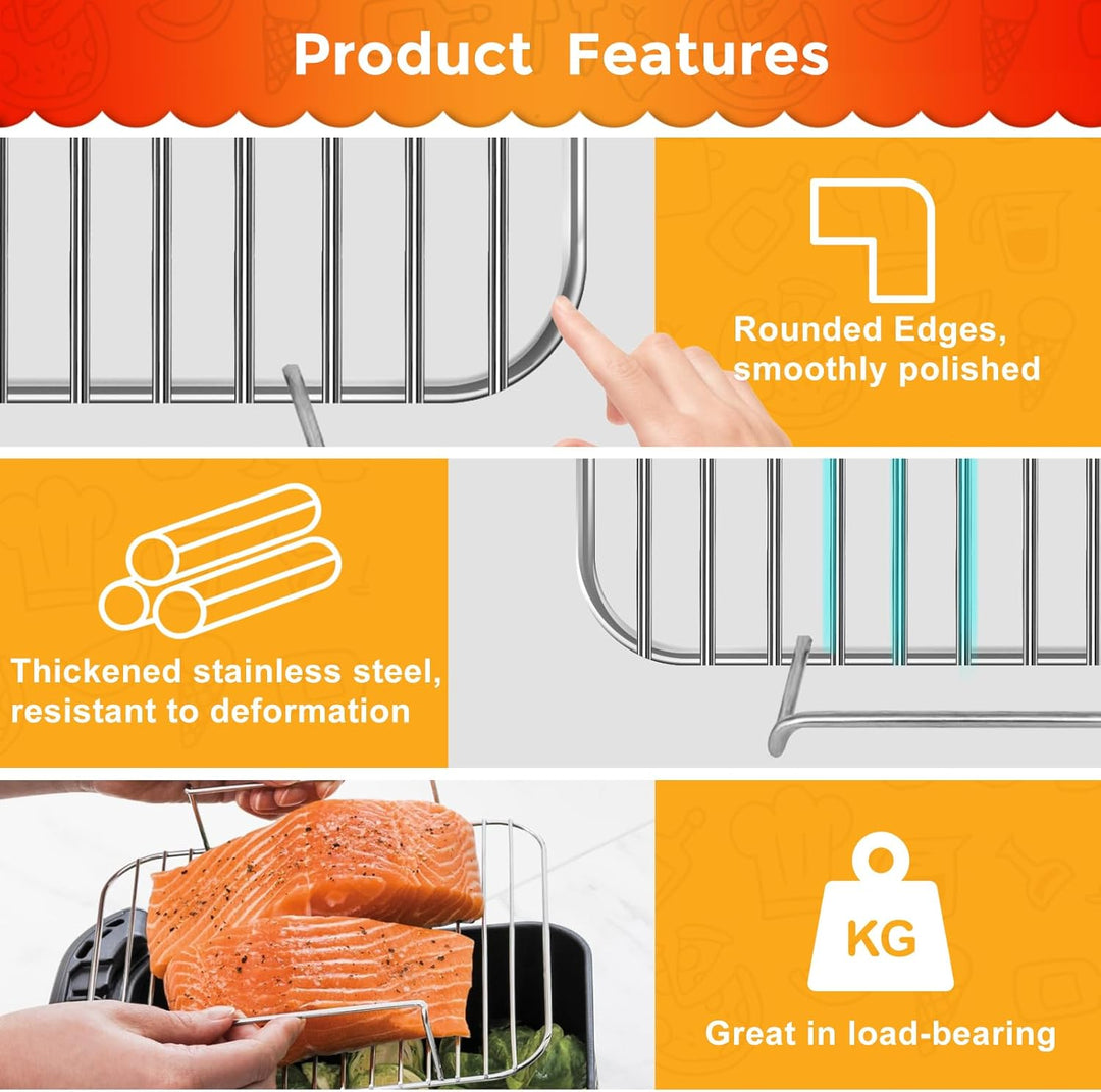 Luftfritteuse Ersatzteile für Ninja SL401 DoubleStack XL 2 Korb-Luftfritteuse, 21,6 x 18,3 x 4,6 cm,