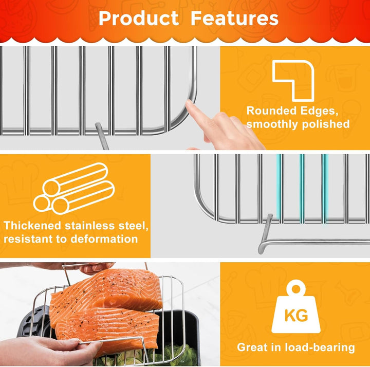 Luftfritteuse Ersatzteile für Ninja SL401 DoubleStack XL 2 Korb-Luftfritteuse, 21,6 x 18,3 x 4,6 cm,