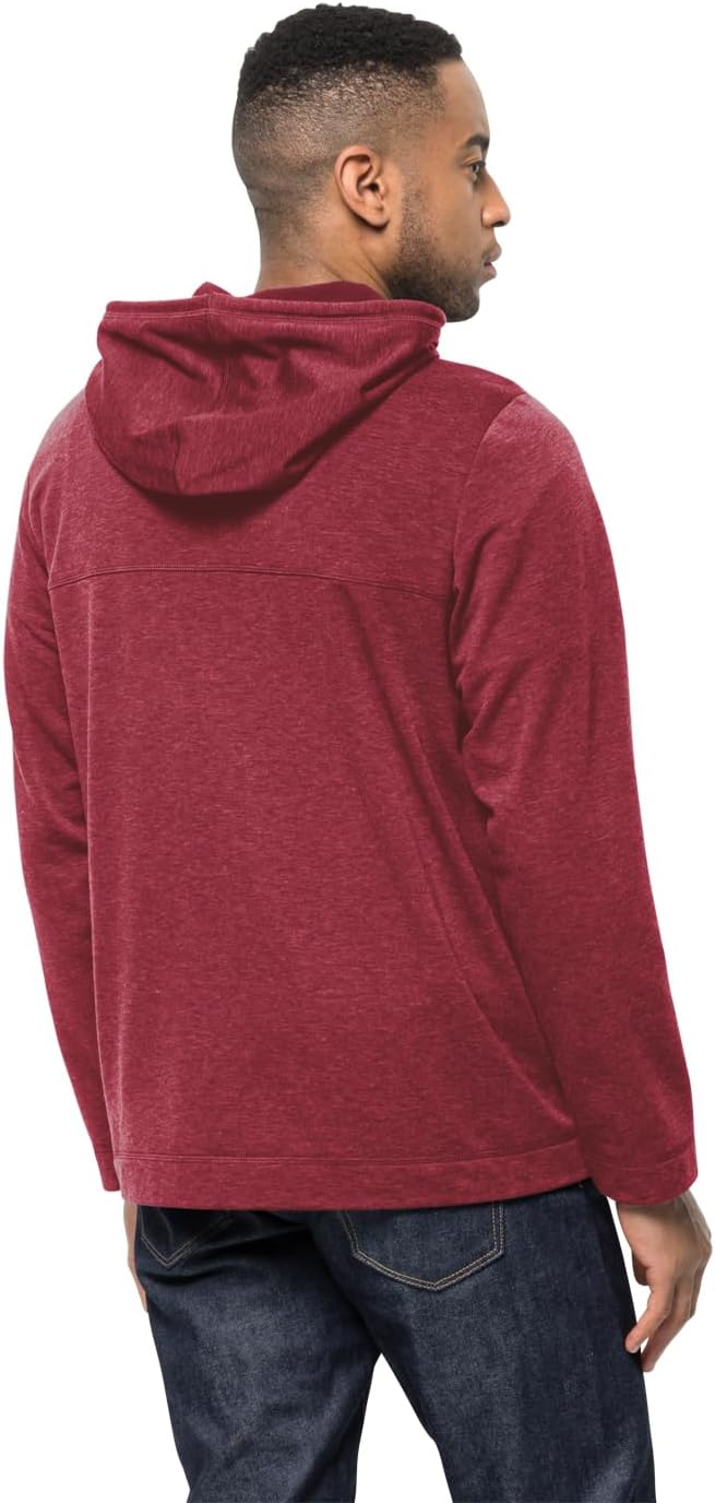 Jack Wolfskin Herren Waldsee Hooded JKT M Fleecejacke S Deep Ruby, S Deep Ruby