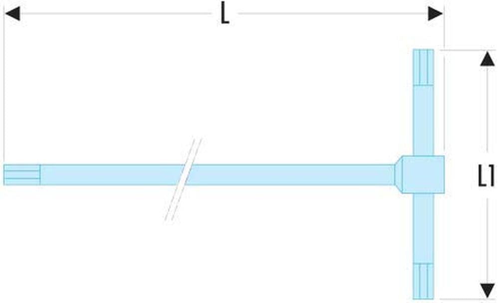 FACOM Stiftschlüssel mit T-Griff 6 Kant,SW 6,Länge 210 mm, 1 Stück, 84TC.6 6mm, 6mm