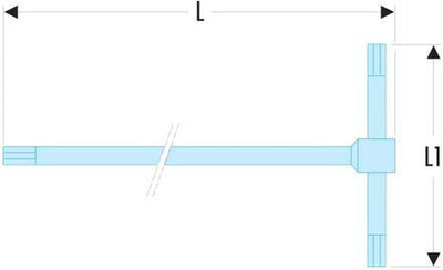 FACOM Stiftschlüssel mit T-Griff 6 Kant,SW 6,Länge 210 mm, 1 Stück, 84TC.6 6mm, 6mm
