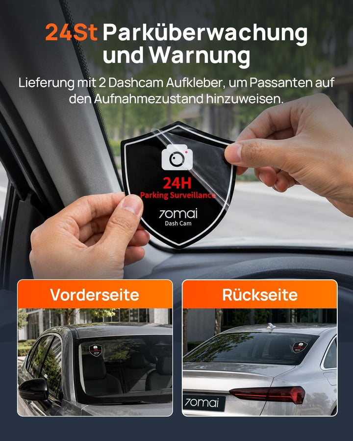 70mai M800 4K Dashcam Auto Vorne und Hinten, STARVIS 2 IMX678 Super Nachtsicht & F1.7-Blende, Dual H
