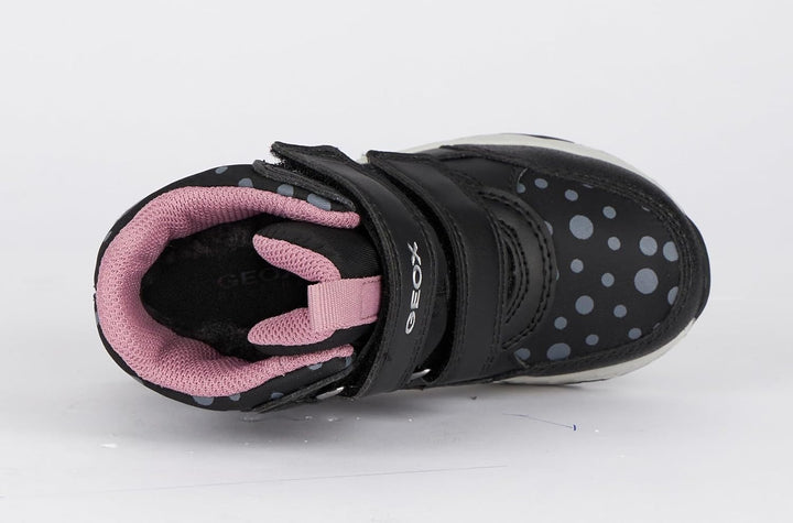 Geox Mädchen J Sentiero Girl B AbAnkle Boot 31 EU Black Dk Silver, 31 EU Black Dk Silver