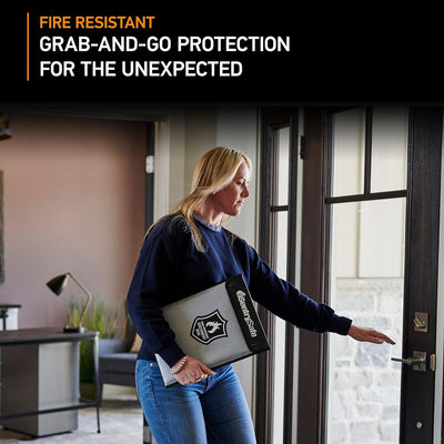 SentrySafe FBWLZ0 feuerfeste und wasserabweisende Tasche mit Reissverschluss für Dokumente, 3,8 x 27