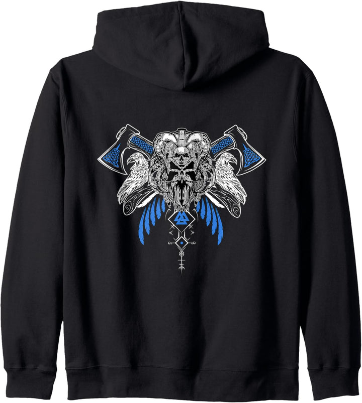 Klassisches Keltischer Vikinger Vegvisir Kompass Wikinger Kapuzenjacke