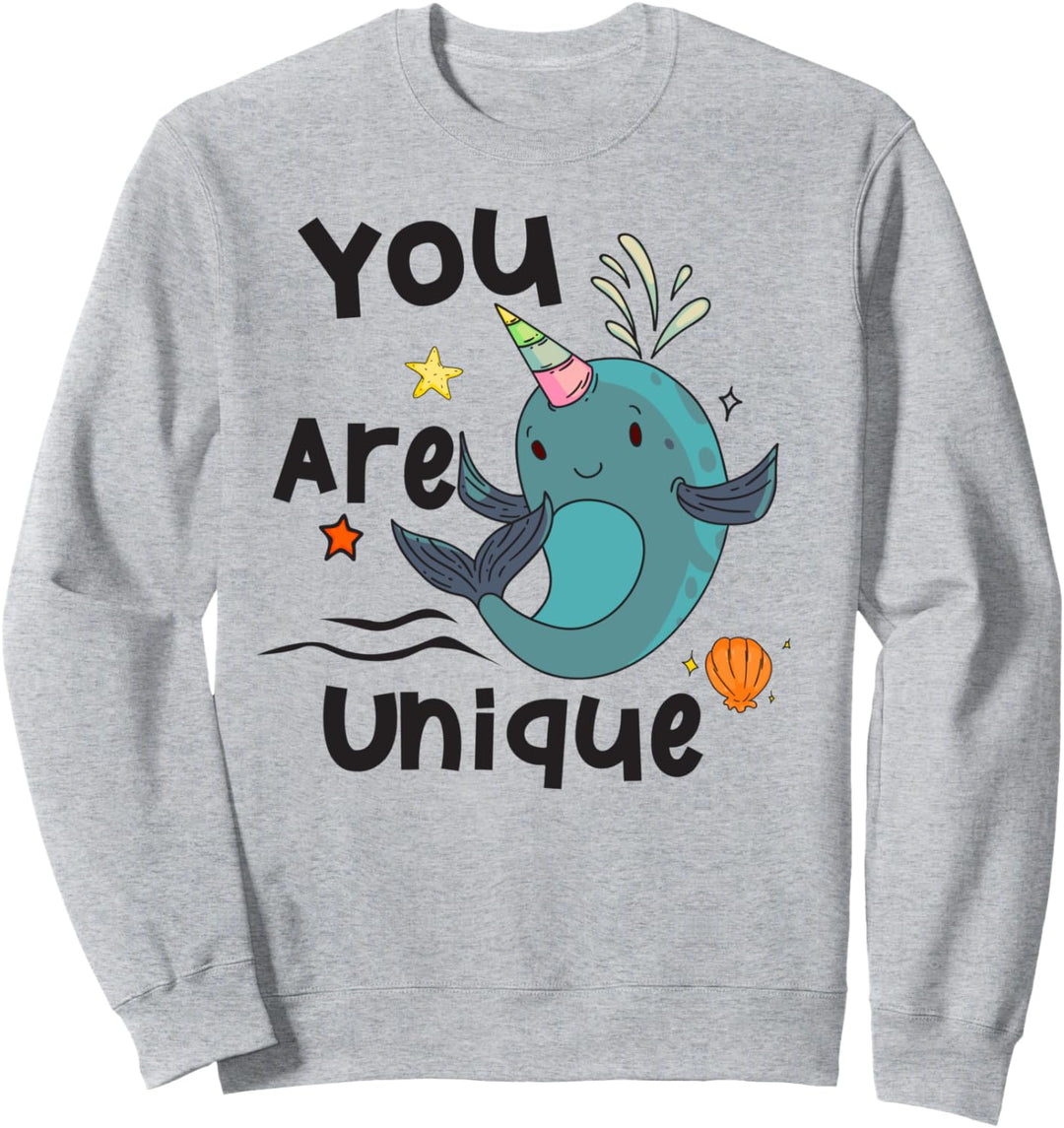 Lustiger Narwal Sie sind das einzige Einhorn des Meeresgesch Sweatshirt