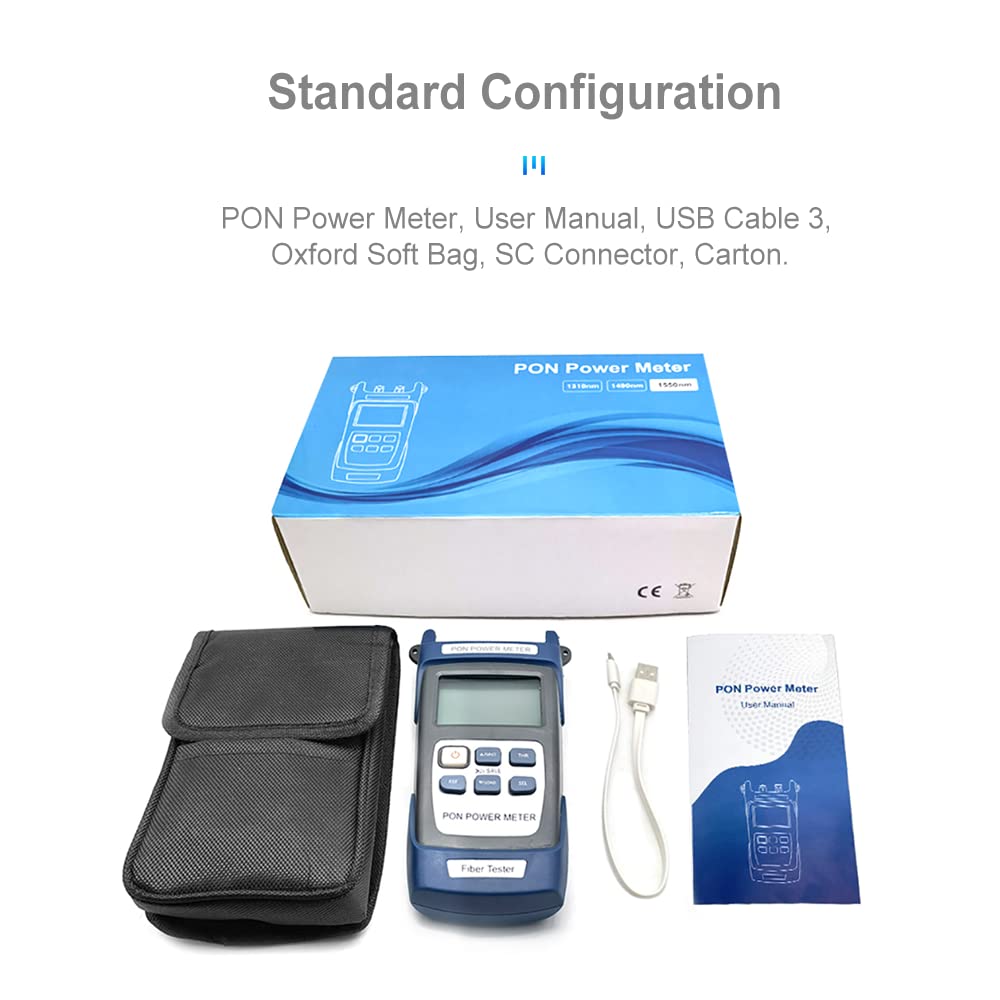 QIIRUN TM581 PON-Leistungsmesser (SC-APC) für FTTX ONT OLT 1310/1490/1550nm