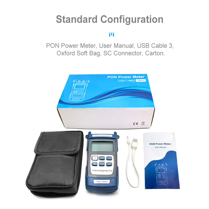 QIIRUN TM581 PON-Leistungsmesser (SC-APC) für FTTX ONT OLT 1310/1490/1550nm
