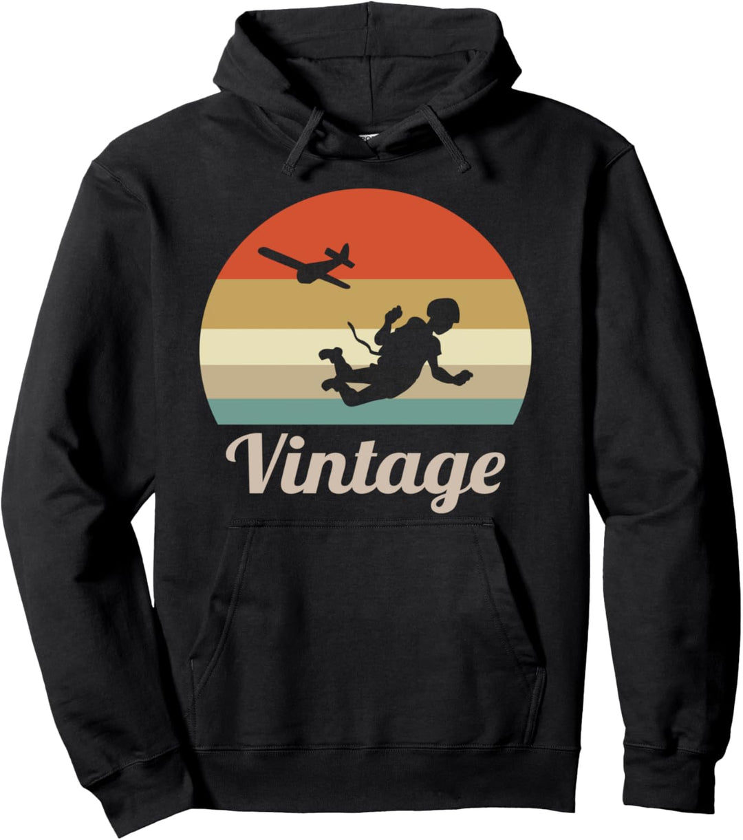 Fallschirmspringer Fallschirmspringen Sport Vintage Retro Pullover Hoodie