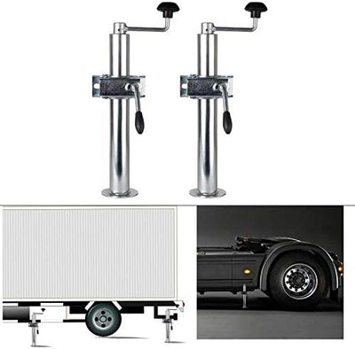 Forever Speed Stützen für Anhänger Abstellstützen incl 2X Halterung und Klemmhalter für PKW Anhänger
