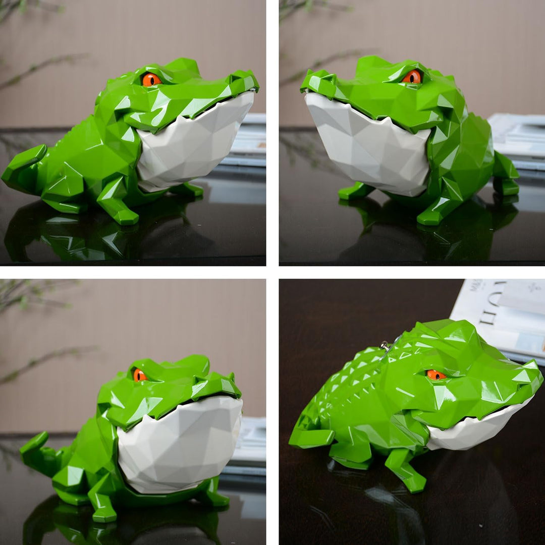 HAUCOZE Verschliessbare Keksdose Vorratsdose Krokodil Skulptur Figur Moderne Wohn Deko Tier Statue G