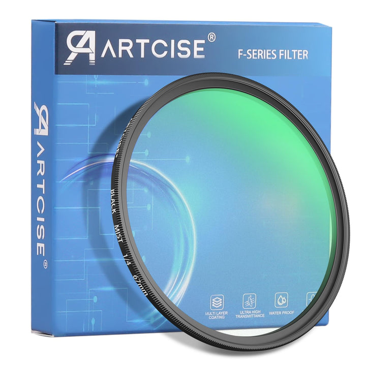 ARTCISE 67 mm schwarzer Diffusionsfilter, 1/4 Filter, Nebel, weiches Licht, Diffusor-Objektivfilter
