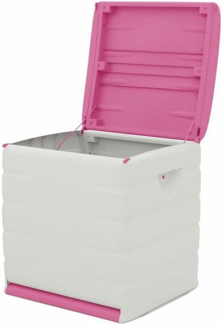 Plastiken Space Save Truhe, Kunststoff, 60 x 61 x 53 cm Rosa, Rosa