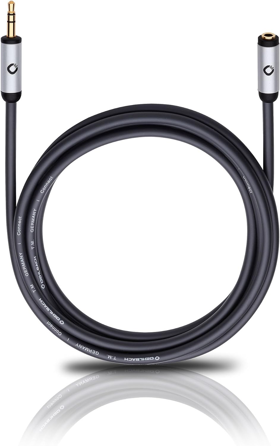 Oehlbach i-Connect J-35 EX Mobiles Audiokabel, 3,5 mm Klinken-Verlängerung schwarz 3.00 m Schwarz 3,
