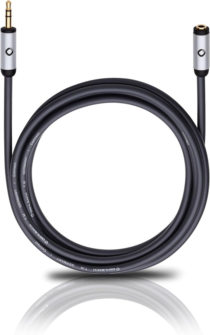 Oehlbach i-Connect J-35 EX Mobiles Audiokabel, 3,5 mm Klinken-Verlängerung schwarz 3.00 m Schwarz 3,