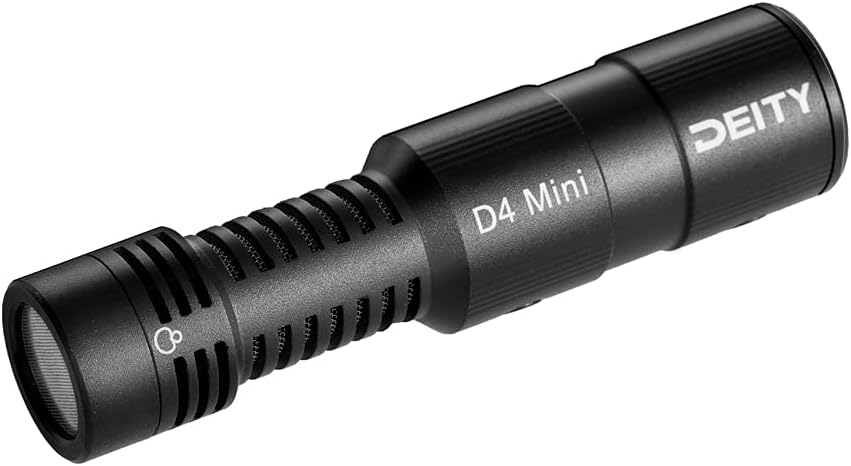 Deity V-Mic D4 Mini Mikrofon Super Cardioid Compact mit 3,5 mm TRS / 3,5 mm TRRS-Ausgangskabel
