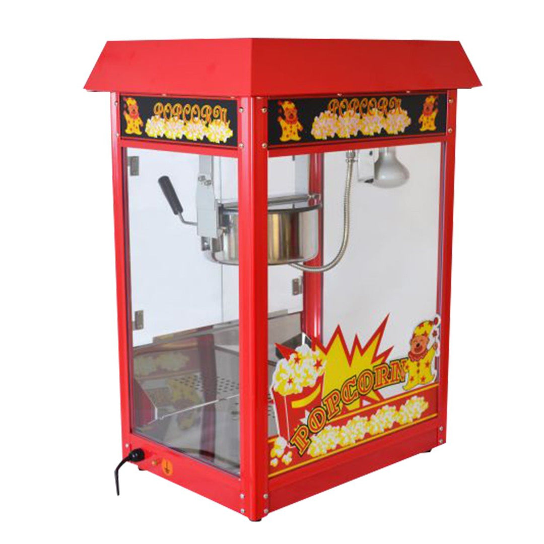 Grosse Popcornmaschine für knusprige Popcorn mit Wärmeplatte und Innenbeleuchtung - 1600 Watt ca. 5