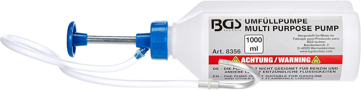 BGS 70000 | Kühlflüssigkeit-Einfülltrichter-Satz | 12-tlg. & 8356 | Umfüllpumpe | 1000 ml | für Öl,