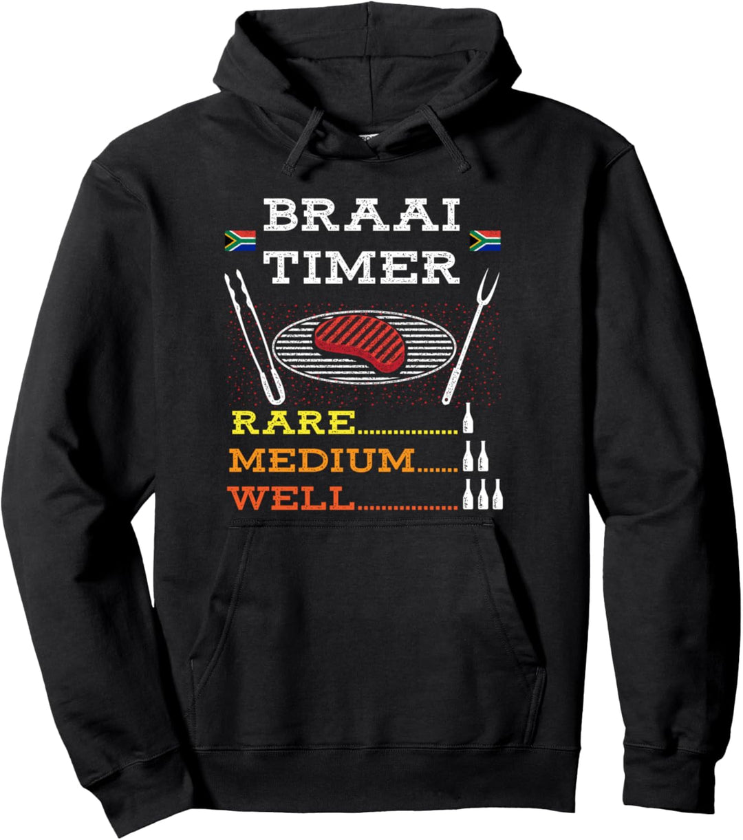 Braai Timer African BBQ Lustige Familie Südafrika Flagge Pullover Hoodie