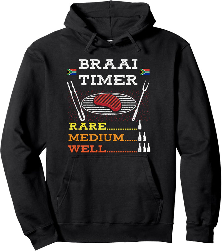 Braai Timer African BBQ Lustige Familie Südafrika Flagge Pullover Hoodie