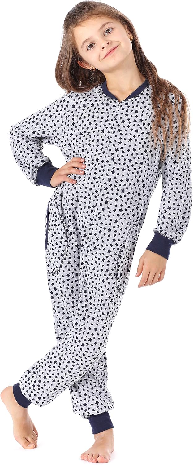 Merry Style Mädchen Schlafoverall Jumpsuit Mädchen Bequeme und warme Schlafanzug Kinder MS10-186 110