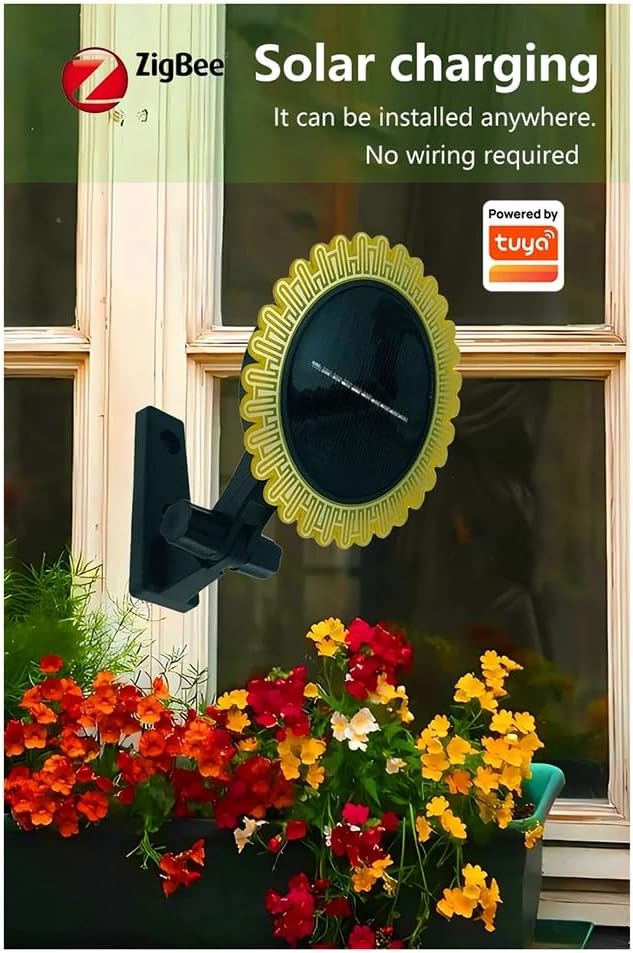Tuya Smart Zigbee Regensensor mit Lichtdetektor, Solarbetrieben, IPX6 Wasserdichter Regensensor, Fer
