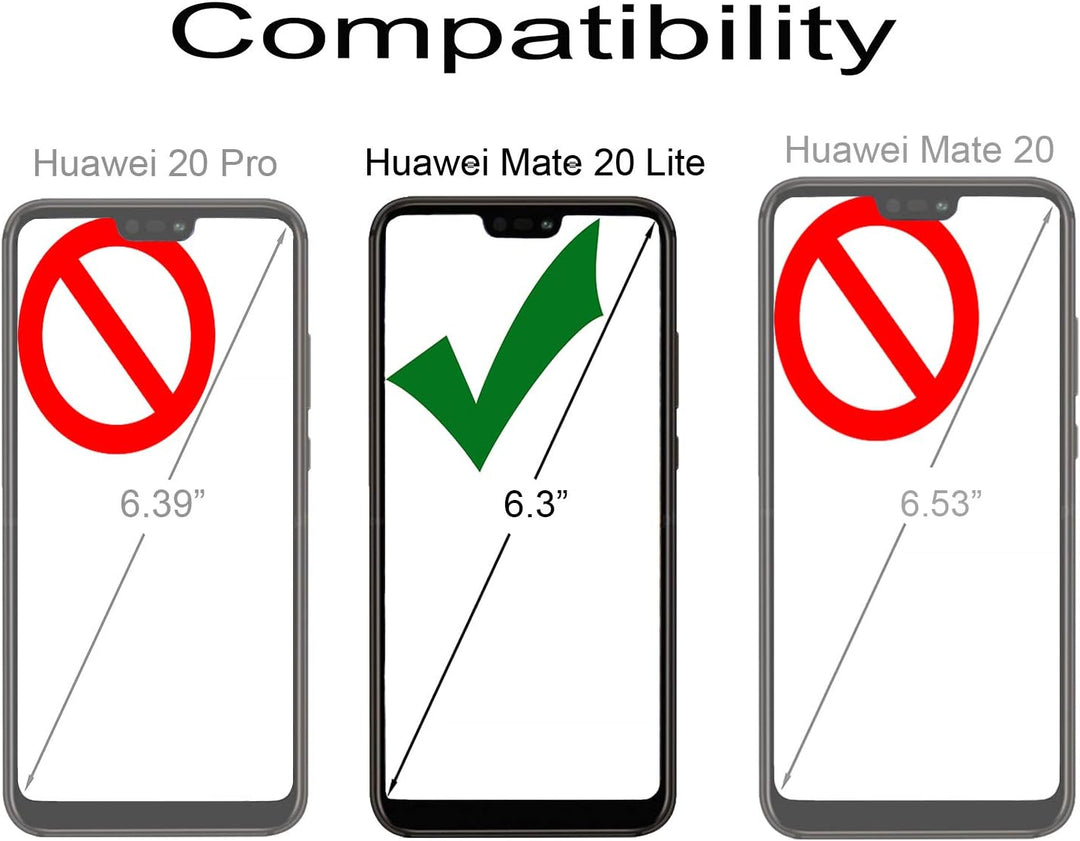STILGUT Lederhülle für Huawei Mate 20 Lite Book Type, Cognac, cognac