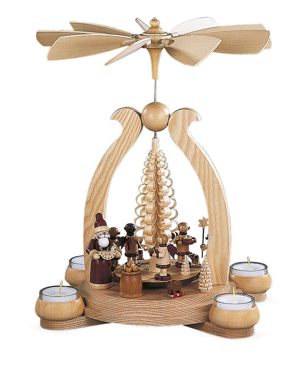 Müller Bogenpyramide Bescherung 34cm Erzgebirge
