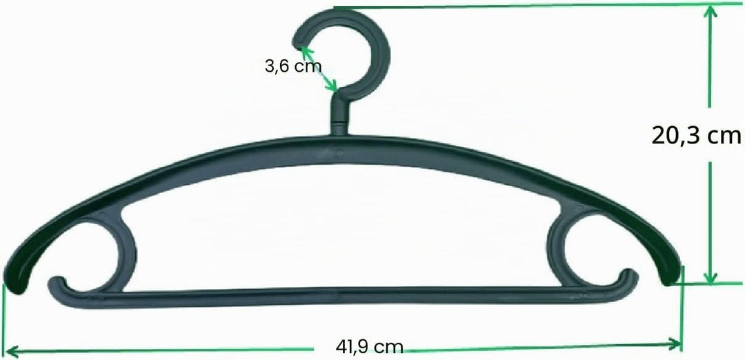10 Stück robuste Kunststoff-Kleiderbügel 11,3 kg Kapazität Drehhaken breite Schulter rutschfest dick