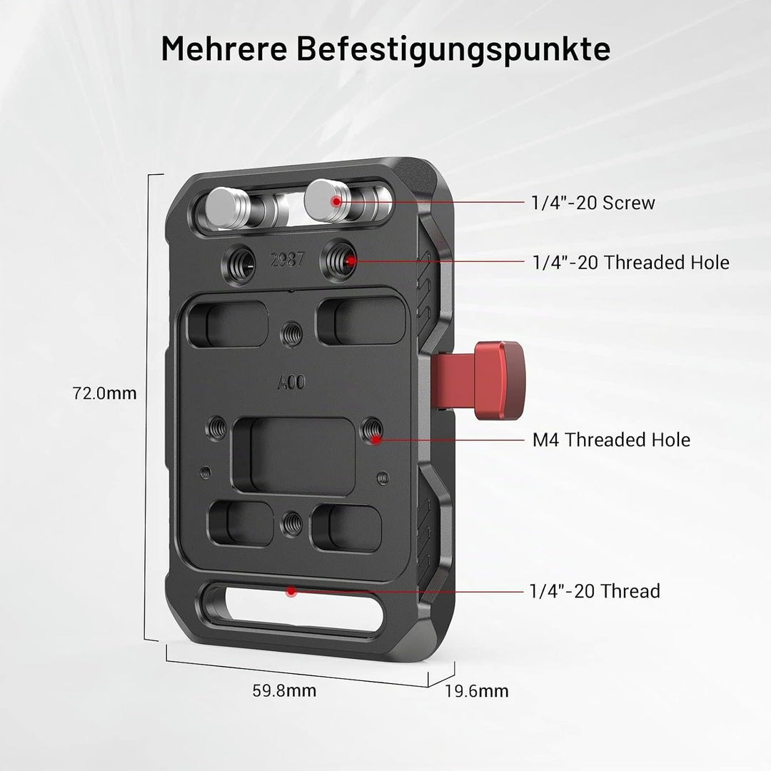 SMALLRIG Mini V Mount Batterieplatte Kamera Akku Platte Camera Battery Plate - 2987