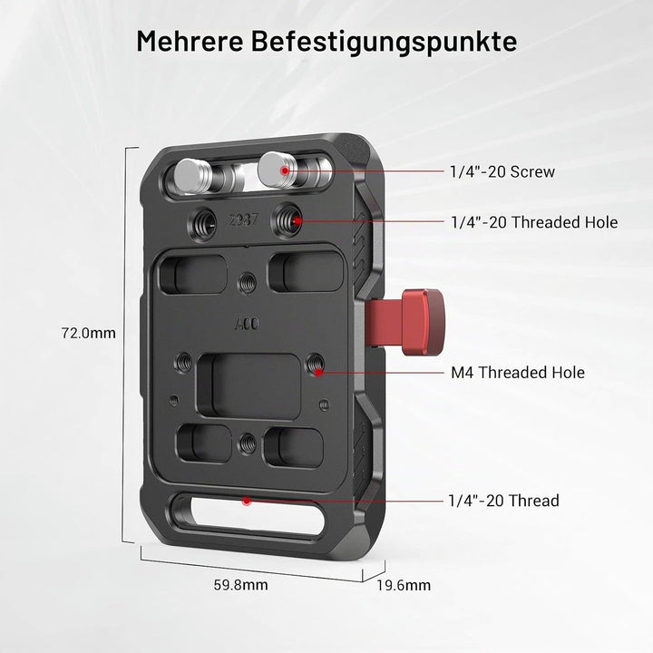 SMALLRIG Mini V Mount Batterieplatte Kamera Akku Platte Camera Battery Plate - 2987