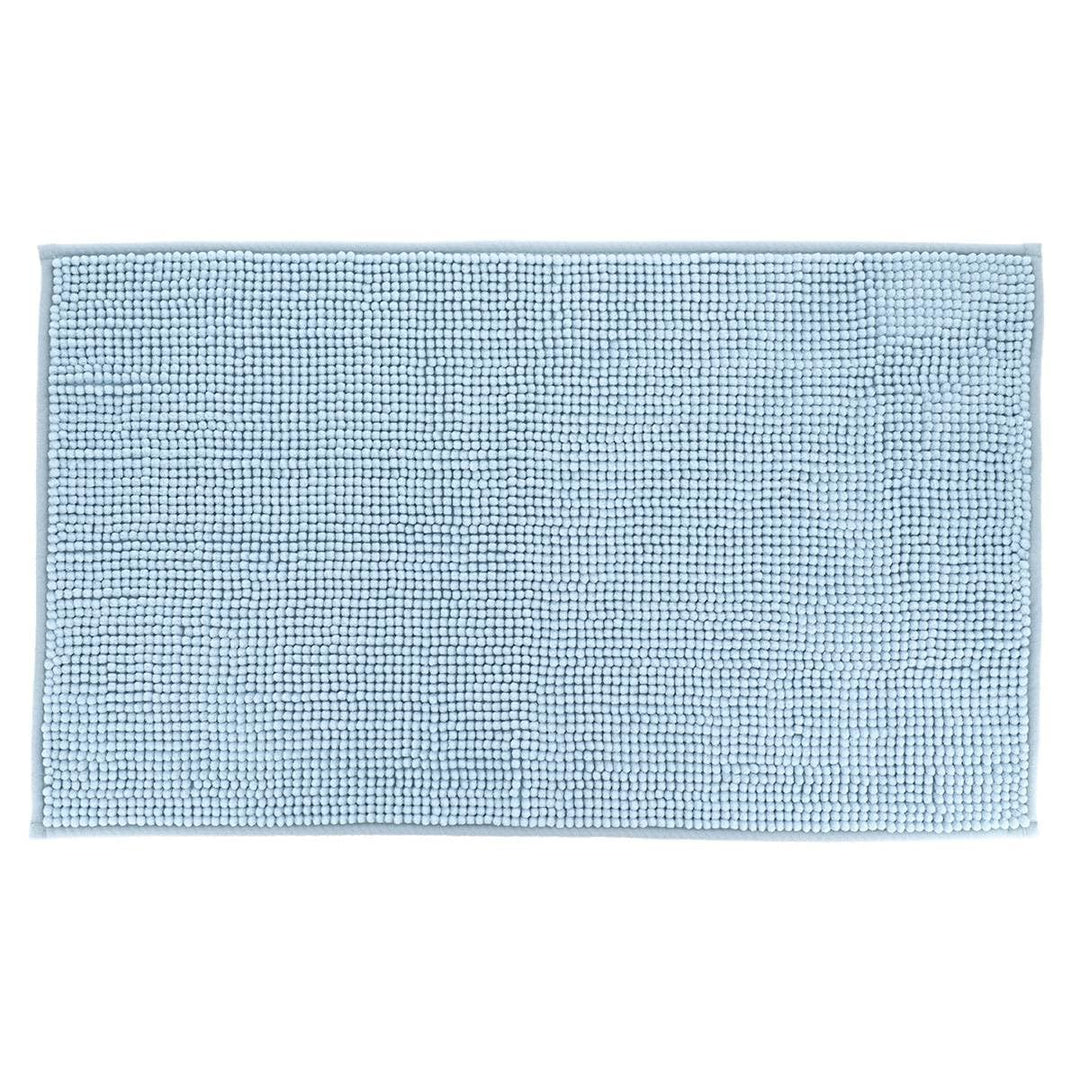 Tendance - Schlichter Mikrofaser-Ballteppich 45 x 75 cm – Hellblau – Badezimmerteppich