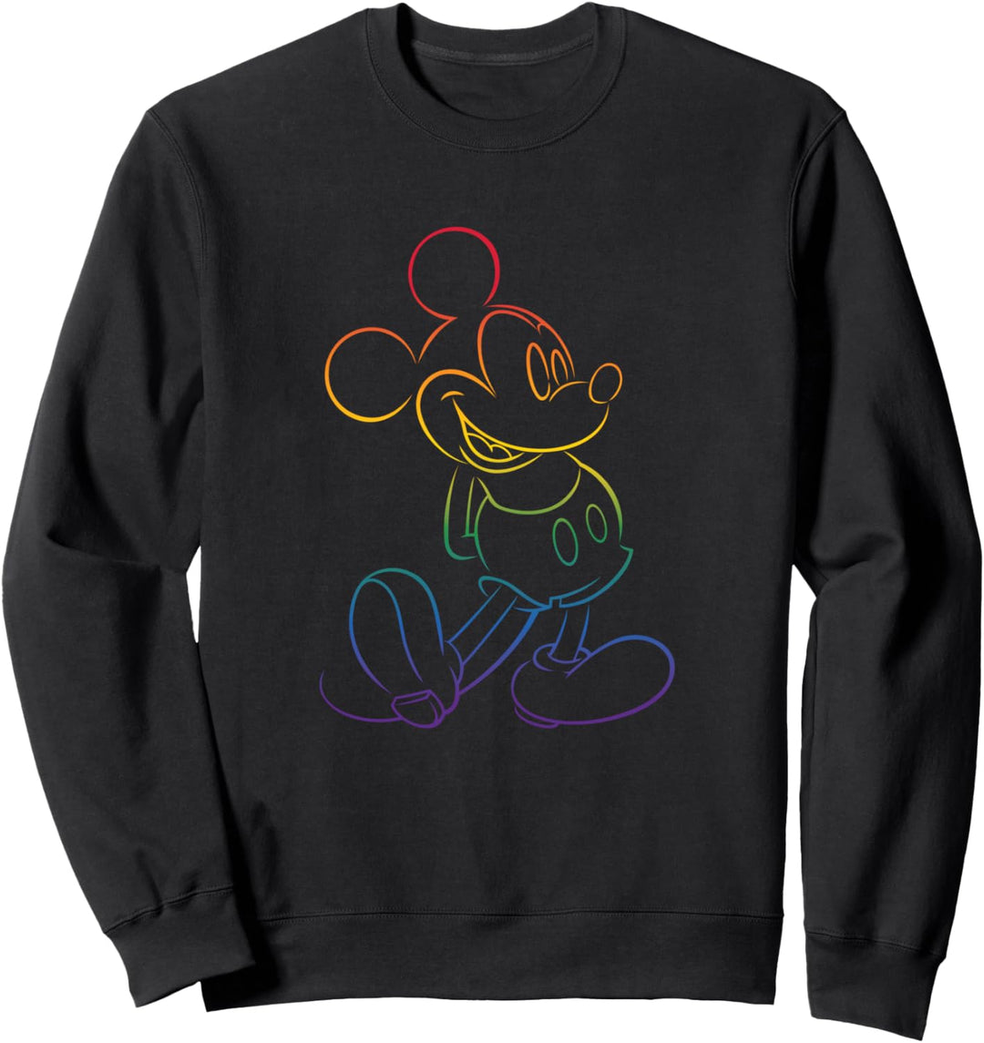 Disney Mickey And Friends Rainbow Pride Outline Classic Pose Sweatshirt
