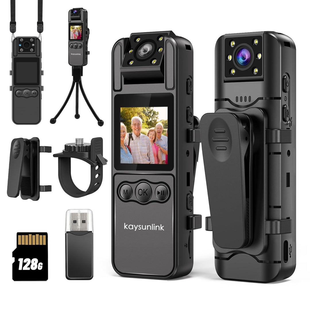 4K Körperkamera mit Audio- und Videoaufnahme, WiFi Modus, Mini-Polizei, tragbar, klein, persönlicher