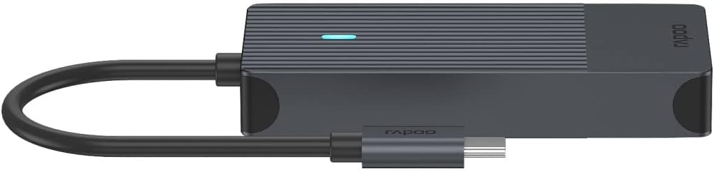 Rapoo UCM-2001 USB-C Multiport Adapter 4-in-1, 100W Power Delievery, 4K HDMI, 2 USB-A 3.0 Datenports