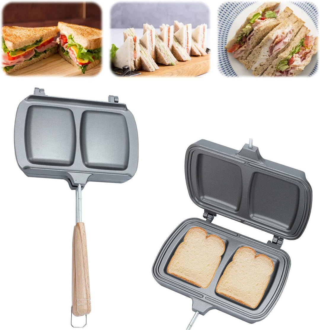 Sandwich Toaster, Sandwichtoaster, Antihaftbeschichteter Sandwich Maker, Doppelseitige Bratpfanne, R